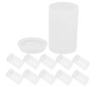 30pcs Plastic Film Canisters with Lids White Storage Bottles