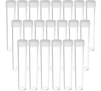 30pcs Plastic Glitter Storage Tubes with Stoppers for Craft Supplies | Containers for Samples, Visual Identification, Organised Small Parts, Classroom Labs, Party Favours, Sealing Covers