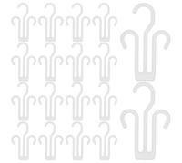 30pcs Plastic Shoe Hanger Double Hook PP Hanging Rack for Boots | White Finish, Smooth Thickened Surface, Space Saving Storage, for Dorms and Retail Shoe Display