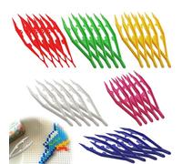 30PCS Plastic Tweezers for Kids, First Aid Tweezer, Fine Motor Skills, Portable Medical Tweezers for Health, Beauty, First Aid, Medical, DIY, Arts and Crafts(5 Colors)