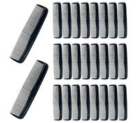 30Pcs Pocket Combs for Men Women, 5 Inch Black Combs Bulk with Wide and Fine Teeth, Plastic Small Hair Cutting Comb for Travel, Hotel, Homeless, Nursing Home and Charity Barber Comb (Black)