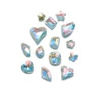 30Pcs Pointed Bottom 3D Crystal Glass Rhinestones Stone 3D Crystal Manicure Decoration Accessories