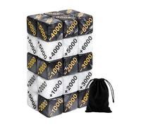 30PCS Power Counter Dice Set, Power Tracker Battle Dice with Positive (+1000 to +6000) & Negative (-1000 to -6000) Markings, D6 Gaming Dice for TCG CCG Card Game Battle Status Tracking Accessories