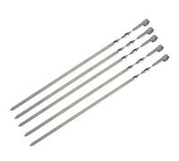 30PCS Practical Stainless Steel BBQ Barbecue Skewer Roast Stick Grilling Kabob Kebab Flat Skewers Needle for BBQ