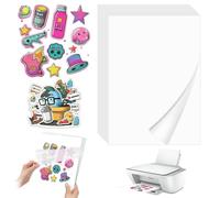 30Pcs Printable Vinyl Film, Waterproof Printable Vinyl Stickers Paper, 29.8 x 21CM Self-Adhesive Vinyl Inkjet Film Decal, A4 Self-Adhesive Film, Inkjet Vnyl Sticker for Laser Printer, Laser Printer