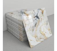 30pcs PVC Peel and Stick Tiles, Self-Adhesive Backsplash Panels for Bathroom, Kitchen, Laundry Walls Waterproof and Easy to Clean Stick-On Backsplash(C4)