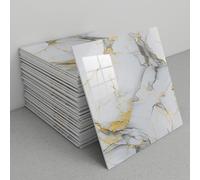 30pcs PVC Peel and Stick Tiles, Self-Adhesive Backsplash Panels for Bathroom, Kitchen, Laundry Walls Waterproof and Easy to Clean Stick-On Backsplash(A8)