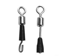30pcs Quick Change Hook Length Link Swivels for Float Feeder Fishing with Copper Core and PVC Coating for Match and Pleasure Anglers (Large)