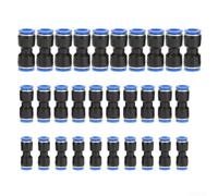30pcs Quick Release Straight Push Connectors for Air Line & Water Tube 6mm 8mm 10mm - Pneumatic Fitting Kit Polyurethane No Tools Required