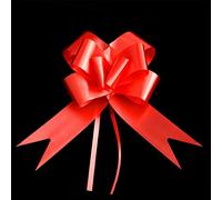 30pcs Red 50mm/5cm Large Ribbon Pull Bows for Party Wall, Gift Wraps, Christmas Trees, Wedding, Birthday Hampers Decoration Florist Pullbows