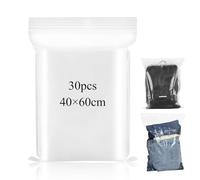 30PCS Resealable Clear Plastic Bags, 40x60cm Sealed Bag Durable Storage Bag Press Sealable Plastic Grip Seal Bags for Shoes Blankets Jewellery