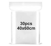 30PCS Resealable Clear Plastic Bags Large Ziplock Bag 40 x 60cm Sealed Storage Bag Press Seal Thickening and Durable Bags Apply to Quilts Blankets Clothing Storage