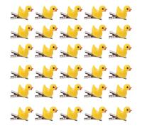 30pcs Resin Duck Hairpins, Mini Bright and Lively Duck Sprout Clips Cute Tiny Hair Pin for Women Daily Usage Holiday School Rave Parties Musical Festivals and Carnival Decorations Accessories