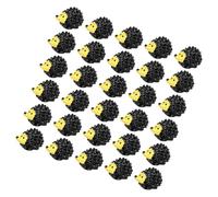30pcs Resin Hedgehog Figurine for Plant Pots and Bonsai Garden Decor | Black Adorable Reusable Micro Landscape Ornament, Cute Fairy Garden Accent for Pots and Bonsai