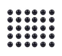 30Pcs Resin Round Pearl Buttons 6mm Pearl Sewing Buttons for Crafts Clothes Sewing, Black