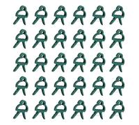 30Pcs Reusable Green Garden Plant Holding Clips for Greenhouse Vegetables Flower Stems Vine Grape Clamps Plant Clips with Metal Spring