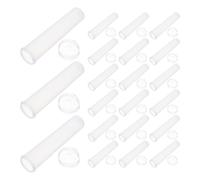 30pcs Reusable Plastic Floral Tubes with Caps 3 Inch | Minimize Water Evaporation, Keep Water Contained, Continuously Hydrate Stems, for Home Décor and Special Occasions