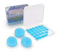 30pcs Reusable Silicone Wax Ear Plugs 32dB Noise Cancelling Earbuds for Sleeping, Hearing Protection, Travel, Concerts, Swimming - Comes with a Durable Plastic Case - by Mobi Lock