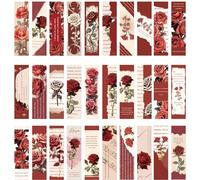 30PCS Romantic Roses Vintage Bookmarks,Spicy Fairytale Bookmark,Funny Bookmark for Men,Book Lovers,Page Markers for Students Teachers Reading,DIY Art Decoration Cards,Romance Reader Present Handmade