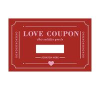 30Pcs Romantic Scratch off Cards,Scratch-Off Love Coupons Multi-Purpose Couple Scratch Off Cards DIY Expressing Love Voucher for Valentines Day Wedding