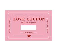 30Pcs Romantic Scratch off Cards,Scratch-Off Love Coupons Multi-Purpose Couple Scratch Off Cards DIY Expressing Love Voucher for Valentines Day Wedding