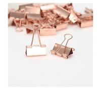 30pcs Rose Gold Metal Binder Clips File Paper Clip Photo Stationary Office School Document Binding Metal Paper Clips for Office Supplies, Home, Kitchen, Shops(32mm Rose god Clip)