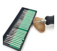 30pcs rotary tool bits,1/8 Inch Shank Diamond Coated Bits for Engraving, Carving, Grinding,Tool Accessories for Dremel,for Glass, Jewelry, Plastic, Grout Removal & DIY Crafts (3mm Carbide Tips)