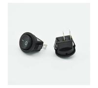 30pcs Round Black 2-Pin 2-Files Rocker Switch 3A/250V 6A/125V Seesaw Power Switch IDGTTLDF