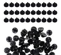 30PCS Rubber Pin Back Butterfly RubberPin PVC Rubber Pins Backs Keepers Replacement Uniform Badge Comfort-Fit Tie Tack Lapel Pin Backing Holder Clasp for Brooch Jewelry Making Hats Badges(11.5 * 8mm)
