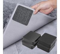 30pcs Rug Grippers for Carpeted Floors - Strong Adhesive Anti-Slip, Reusable Carpet to Carpet Grippers, Prevents Curling & Shifting, Ideal for Laminate, Tile, and Wooden Floors, 1.97 x 1.97 inch