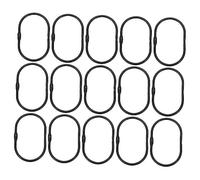 30pcs Rust-Resistant Metal Shower Curtain Hooks - Easy-Clean Decorative Rings for Bathroom Rods Classic Black Stylish Design for Pleated Curtains & Heavy-Duty Use