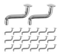 30pcs S Shaped Shelf Connector Pin for Warehouse Shelving Stability | Iron Flat Head Rivet Build, Silver Finish, Heavy Duty Storage Use, Logistics Centre Support
