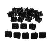 30pcs Safety Outlet Plug Covers Black 3 Prong Receptacles