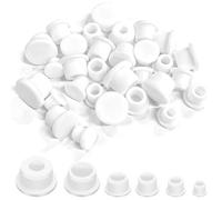 30Pcs Salt and Pepper Stoppers Plugs, 6 Sizes of Silicone Plugs, Replacement Flexible and Reusable Bottle Stoppers for a Secure Seal on Various Containers (8/9.5/11.5/12.5/13.5/15 mm)