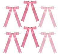 30Pcs Satin Pink Bows for Craft Tie Bows Pastel Satin Ribbon Bows for Gift Wrapping Wedding Birthday Baby Shower Scrapbooking Card Making Hairclip Embellishment