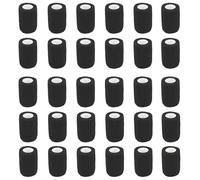 30pcs self Adherent Cohesive Bandages Wrap, 7.5cm*4.5m, Non-Woven Self Adhesive Athletic Sports wrap Tape, Vet Bandages Tape Black Athletic