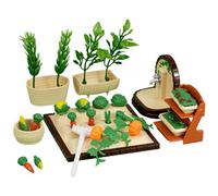 30PCS/Set Dollhouse Miniatures, Plastic Miniature Vegetable Field Model, Farm Scene Accessories for Micro Landscape Decoration and Photography Props Garden Toys Farm Playset Scene Accessories