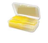 30pcs/Set Interdental Brush Dental Floss Teeth Oral Clean Hygiene Toothpick(Yellow)