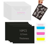 30Pcs/Set Magnetic Sheets for Dies Storage Stamp and Die Storage Pockets Die Cut Storage Multi-function Magnetic Storage Cards set with Label Stickers for Card Making Supplies (0.7 mm Thickness）