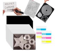 30Pcs/Set Magnetic Sheets for Dies Storage Stamp and Die Storage Pockets Die Cut Storage Multi-Function Magnetic Storage Cards Set with Label Stickers for Card Making Supplies (0.9 mm Thickness