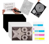 30Pcs/Set Magnetic Sheets for Dies Storage Stamp and Die Storage Pockets Die Cut Storage Multi-Function Magnetic Storage Cards Set with Label Stickers for Card Making Supplies (0.7 mm Thickness