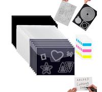 30Pcs/Set Magnetic Sheets for Dies Storage Stamp and Die Storage Pockets Die Cut Storage Multi-Function Magnetic Storage Cards Set with Label Stickers for Card Making Supplies (0.7 mm Thickness