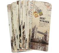 30Pcs/Set Vintage European Scenes Retro Old Travel Postcard Bookmarks,Note Pads,Memo Pads Bookmarks Book Accessories Office School Supplies