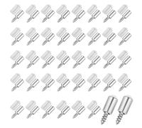 30pcs Shelf Support Pegs - 7.5mm Shelf Pins with Non-Slip Sleeve and Self-Tapping Screws, One-Piece Metal Shelf Pins for Home Kitchen