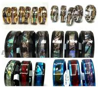 30pcs Shell Stainless Steel Jewelry Ring Fashion-All Mix