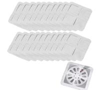 30PCS Shower Drain Hair Catcher Floor Drain Sticker Square Floor Drain Mesh Anti-Blocking Strainer Sticker Hair Trap for Bathroom Bathtub Kitchen Drain(10 * 10cm)