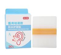 30Pcs Shower Ear Cover, Disposable Silicone Ear Protector for Adults, Breathable Gel Covers for Bath Swimming to Prevent Water Entry and Otitis Media