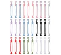 30pcs Silicone Cable Ties, Reusable Elastic Cord Wraps for Data Cables Earphones Chargers and Wires Management Multipurpose Essential Wire Ties Office Workspace Home & Travel (Colorful)