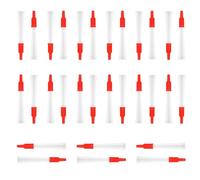30pcs Silicone Sealant Nozzles with Caulk Caps - Durable PE Nozzles for Mastic, Caulking & DIY Projects - Universal Fit for Sealant Tubes (White & Red)