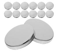 30pcs Silver 18mm Metal Buttons Flat Decorative Fasteners for Garment | Zinc Alloy Construction, Polished Finish, Suitable for Vests, Denim Clothing, Repairs and Costume Making